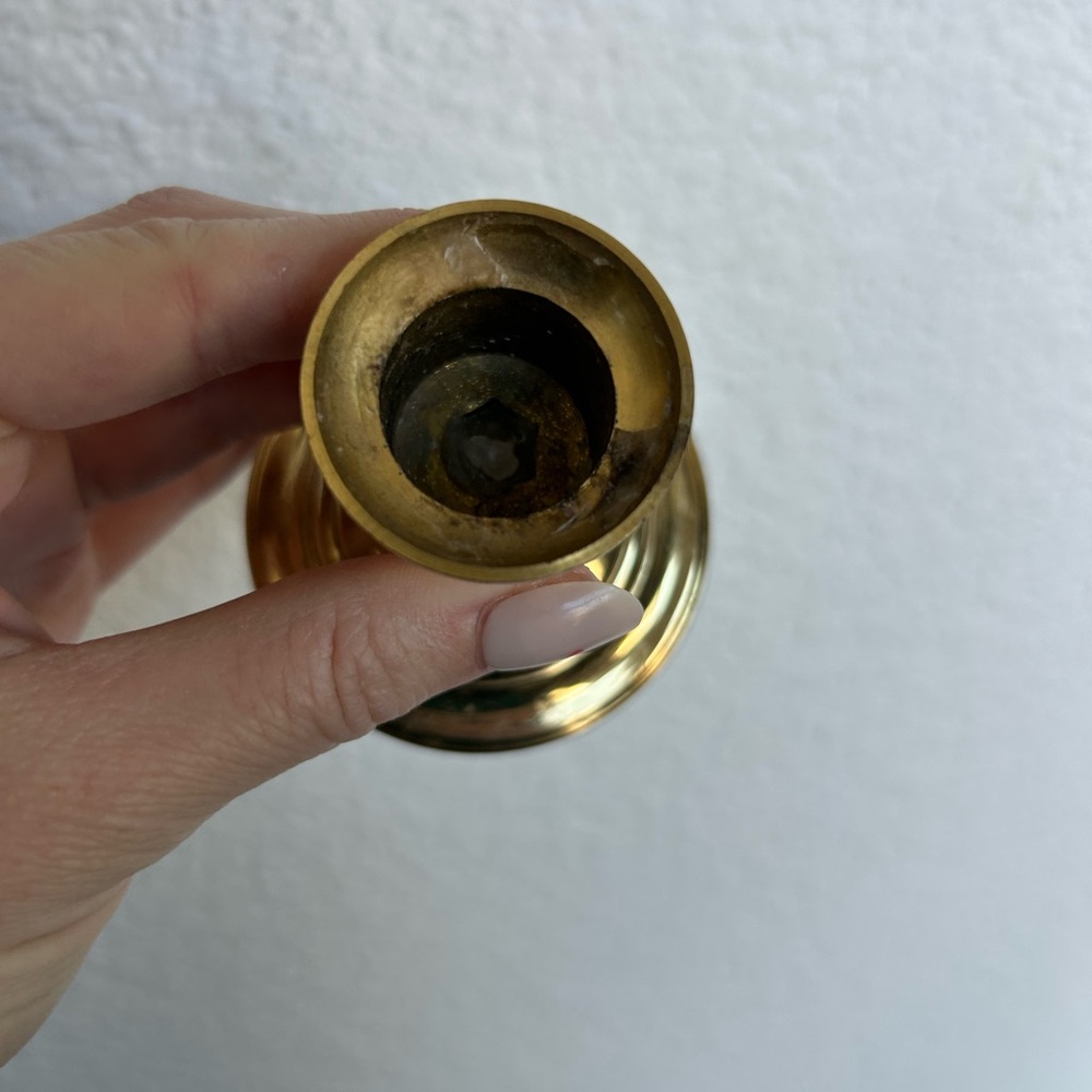 Vintage brass‎ candlestick holder - Picture 2 of 4